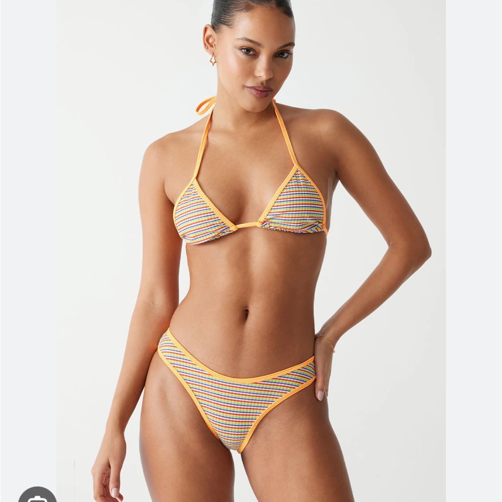 Frankies Bikinis Orange Bikini Set - Hawaiian Sky
